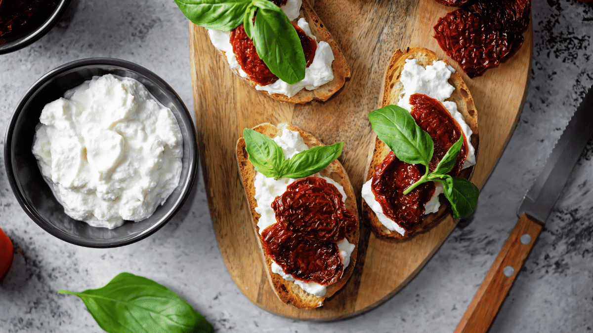 Jamie Oliver Cherry Tomato & Ricotta Bruschetta Recipe