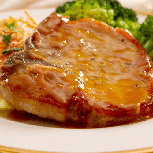 Jamie Oliver Honey Mustard Pork Chops with Watercress Grains Recipe