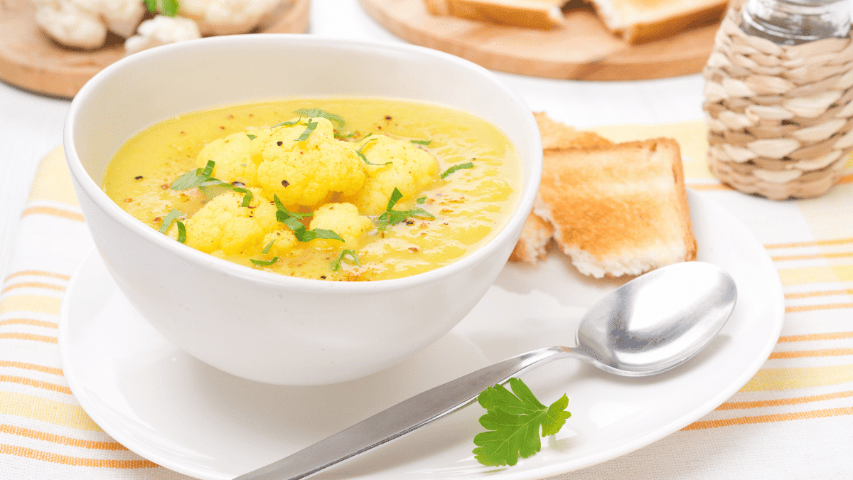 Jamie Oliver Curried cauliflower cheese soup Recipe